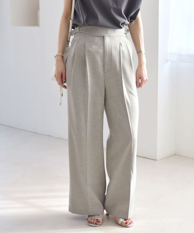 quaranciel「quaranciel:〈洗濯機可能〉ウーステッド ライク グルカ ワイド パンツ」|その他|