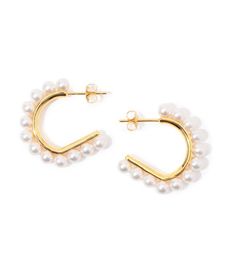 TOMORROWLAND GOODS「【別注】januka × TOMORROWLAND パールフープピアス」|ピアス|12 ホワイト系