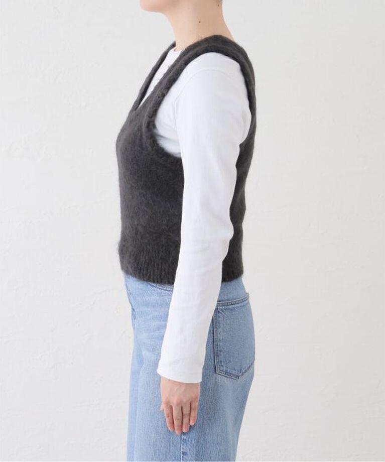IENA LA BOUCLE「AURALEE/オーラリー BRUSHED SUPER KID MOHAIR MIX ニット A24AT06KM」|ベスト・ジレ|