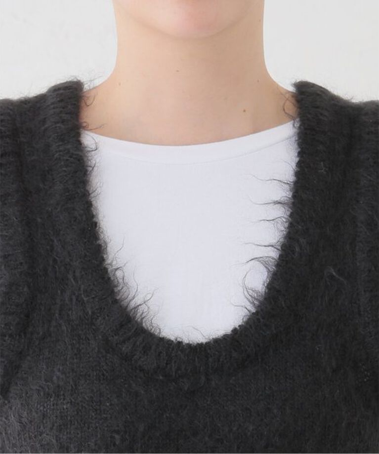 IENA LA BOUCLE「AURALEE/オーラリー BRUSHED SUPER KID MOHAIR MIX ニット A24AT06KM」|ベスト・ジレ|