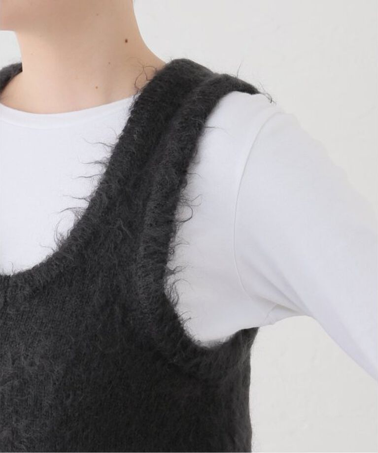 IENA LA BOUCLE「AURALEE/オーラリー BRUSHED SUPER KID MOHAIR MIX ニット A24AT06KM」|ベスト・ジレ|