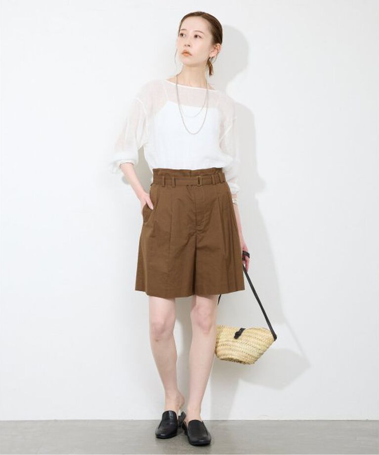 SLOBE IENA「KECH LeS ESSENTIELS RAFFIA LEATHER FLAP MINI KBG-2341」|かごバッグ|