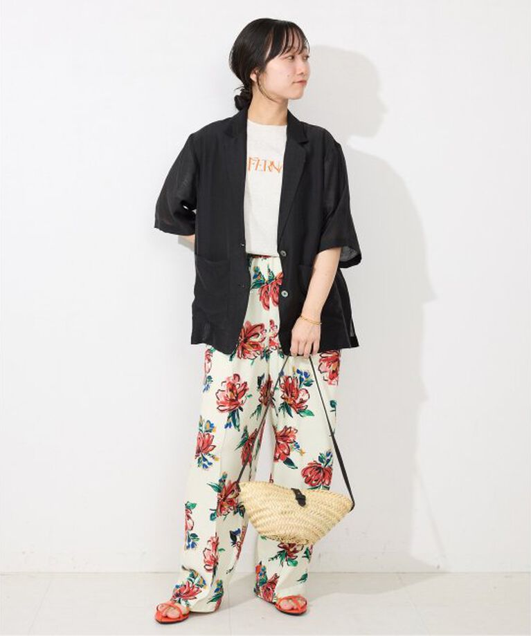SLOBE IENA「KECH LeS ESSENTIELS RAFFIA LEATHER FLAP MINI KBG-2341」|かごバッグ|