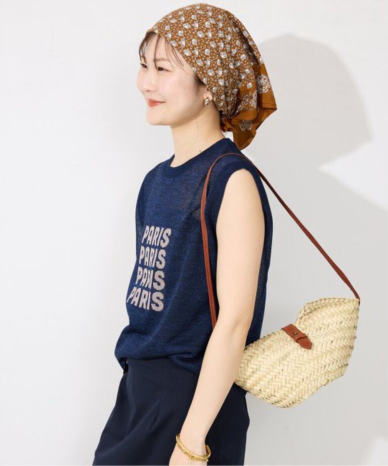 SLOBE IENA「KECH LeS ESSENTIELS RAFFIA LEATHER FLAP MINI KBG-2341」|かごバッグ|