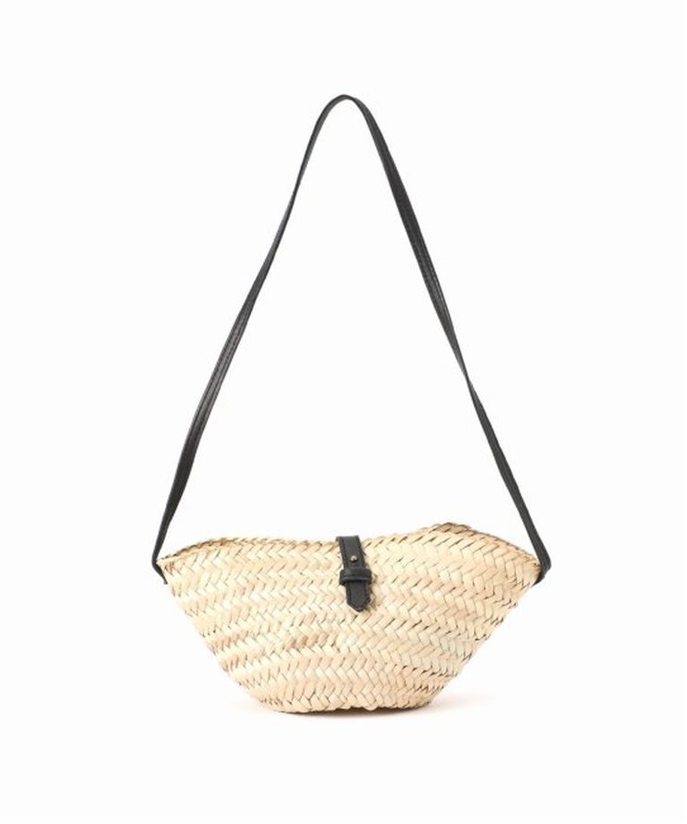 SLOBE IENA「KECH LeS ESSENTIELS RAFFIA LEATHER FLAP MINI KBG-2341」|かごバッグ|
