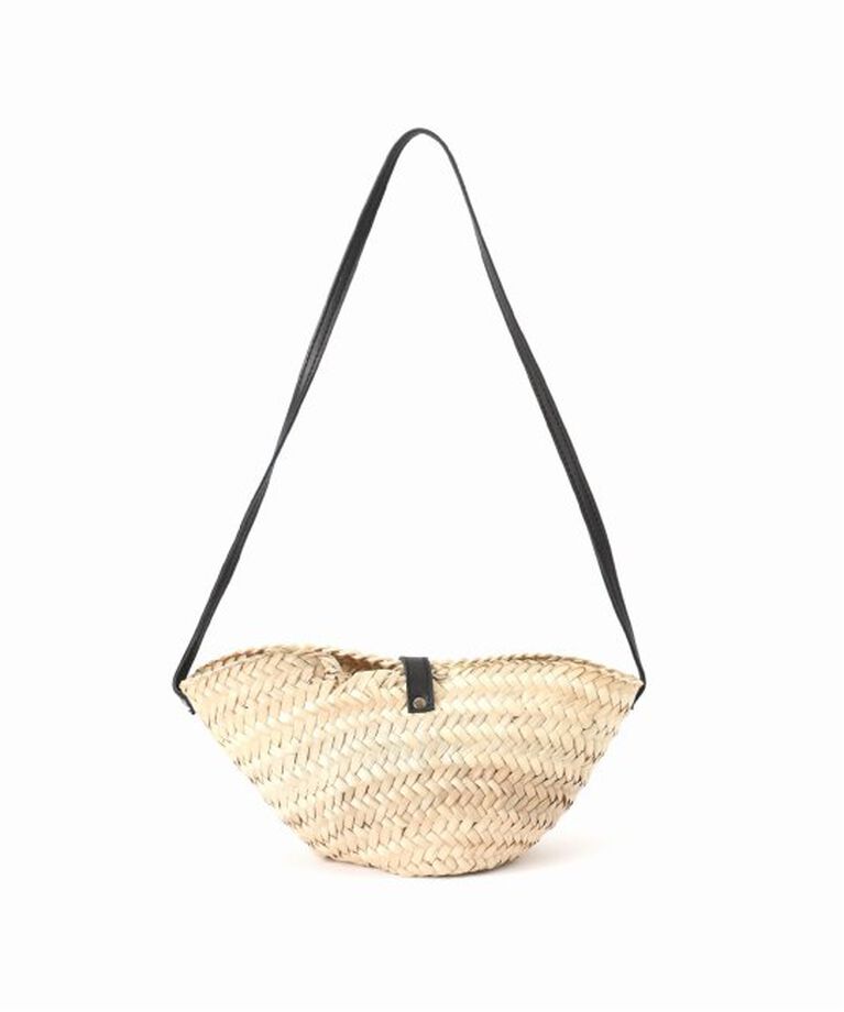 SLOBE IENA「KECH LeS ESSENTIELS RAFFIA LEATHER FLAP MINI KBG-2341」|かごバッグ|
