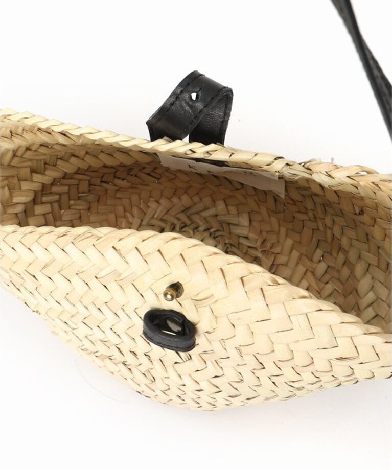 SLOBE IENA「KECH LeS ESSENTIELS RAFFIA LEATHER FLAP MINI KBG-2341」|かごバッグ|
