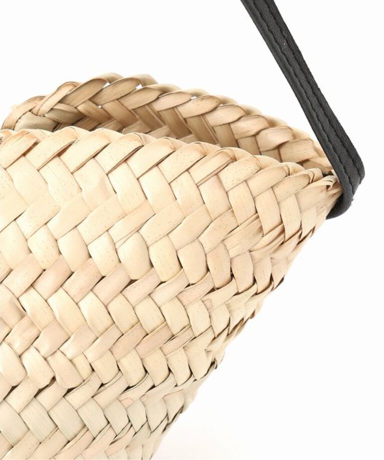 SLOBE IENA「KECH LeS ESSENTIELS RAFFIA LEATHER FLAP MINI KBG-2341」|かごバッグ|