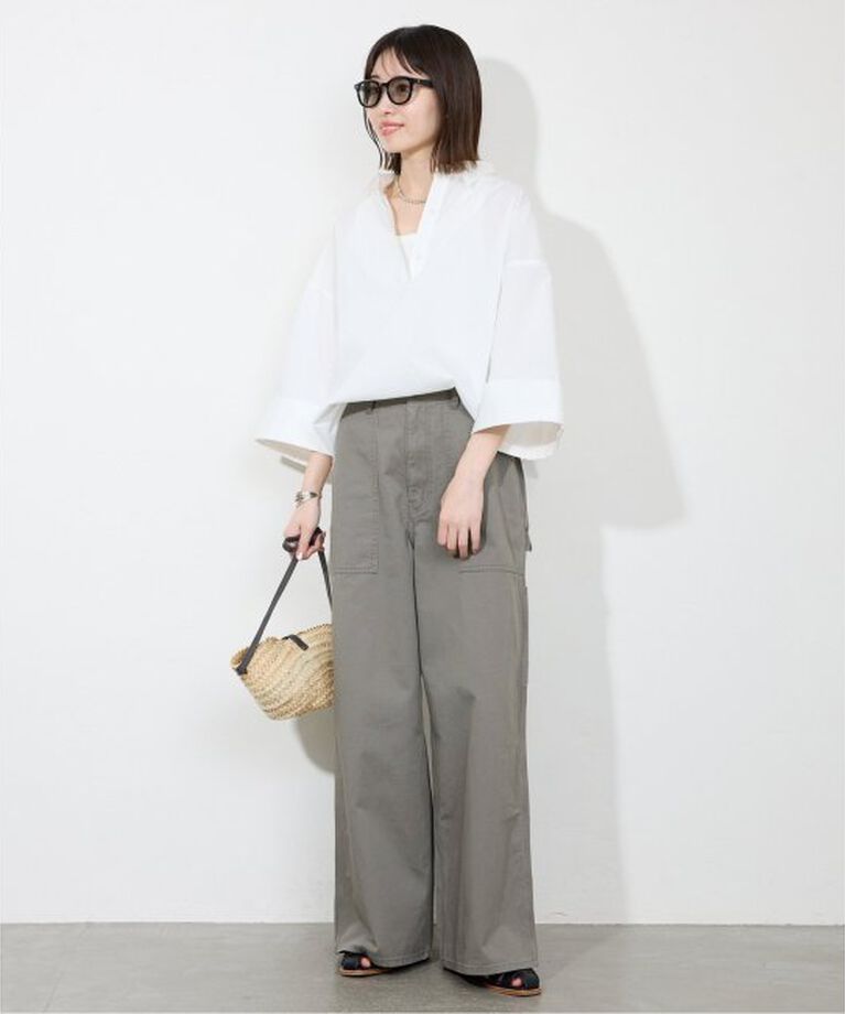 SLOBE IENA「KECH LeS ESSENTIELS RAFFIA LEATHER FLAP MINI KBG-2341」|かごバッグ|