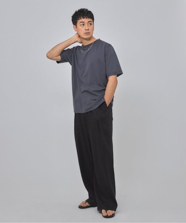 EDIFICE「E. SILK MIX JQ NECK Tシャツ」|Tシャツ・カットソー|