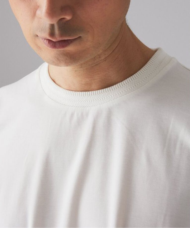 EDIFICE「E. SILK MIX JQ NECK Tシャツ」|Tシャツ・カットソー|ホワイト
