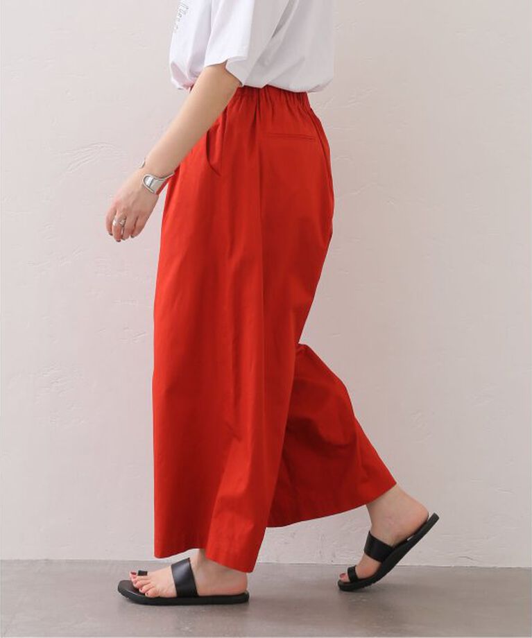 journal standard luxe「ツイル タックパンツ」|その他|レッド