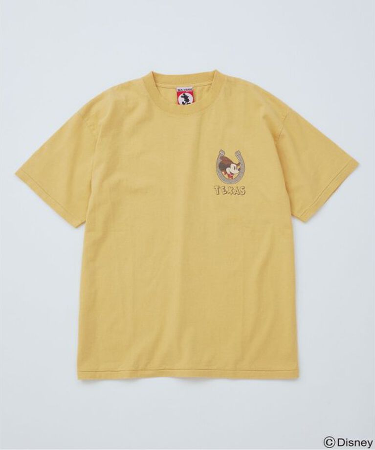 JOURNAL STANDARD「MICKEY MOUSE / ミッキー マウス 別注ウェスタンプリント Tシャツ」|Tシャツ・カットソー|イエロー