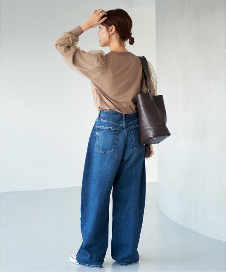Spick and Span「《追加》チュールスリーブニットプルオーバー」|ニット・セーター|