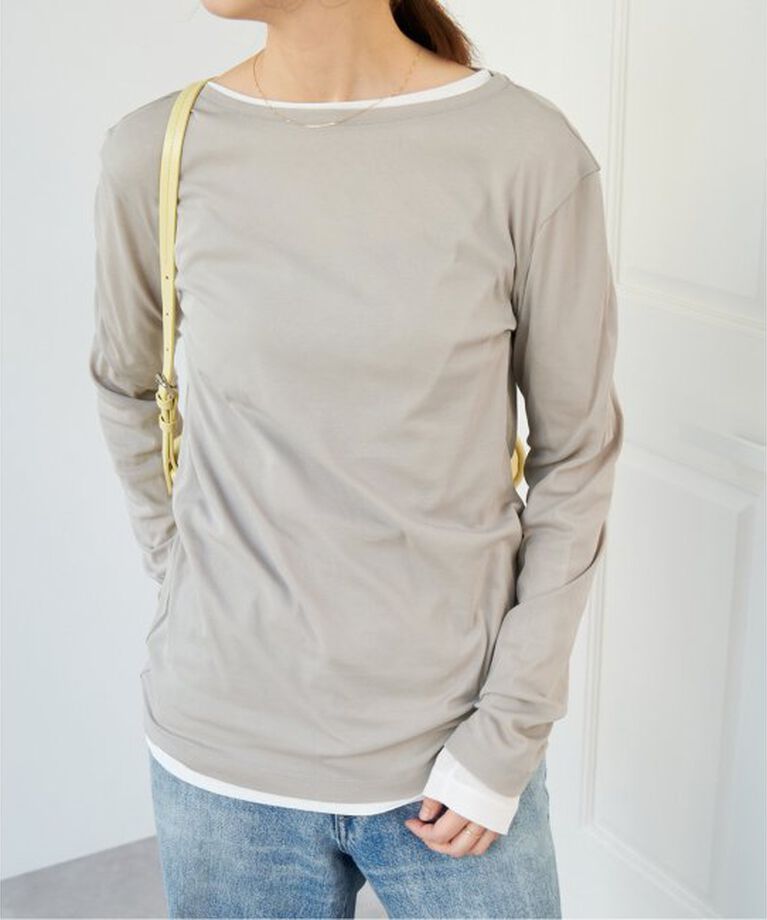 Spick and Span「ソフトフライスシアーボートネックTEE」|Tシャツ・カットソー|