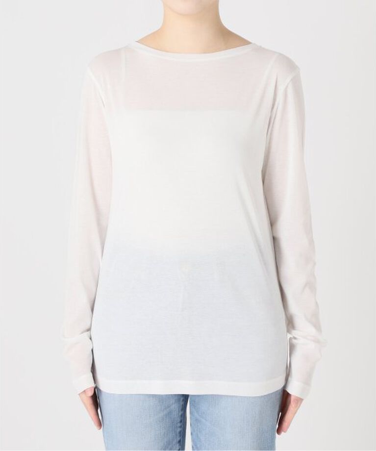Spick and Span「ソフトフライスシアーボートネックTEE」|Tシャツ・カットソー|