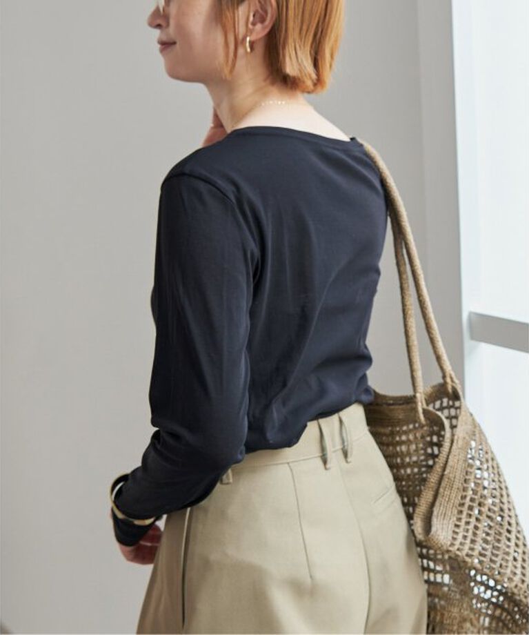 Spick and Span「ソフトフライスシアーボートネックTEE」|Tシャツ・カットソー|