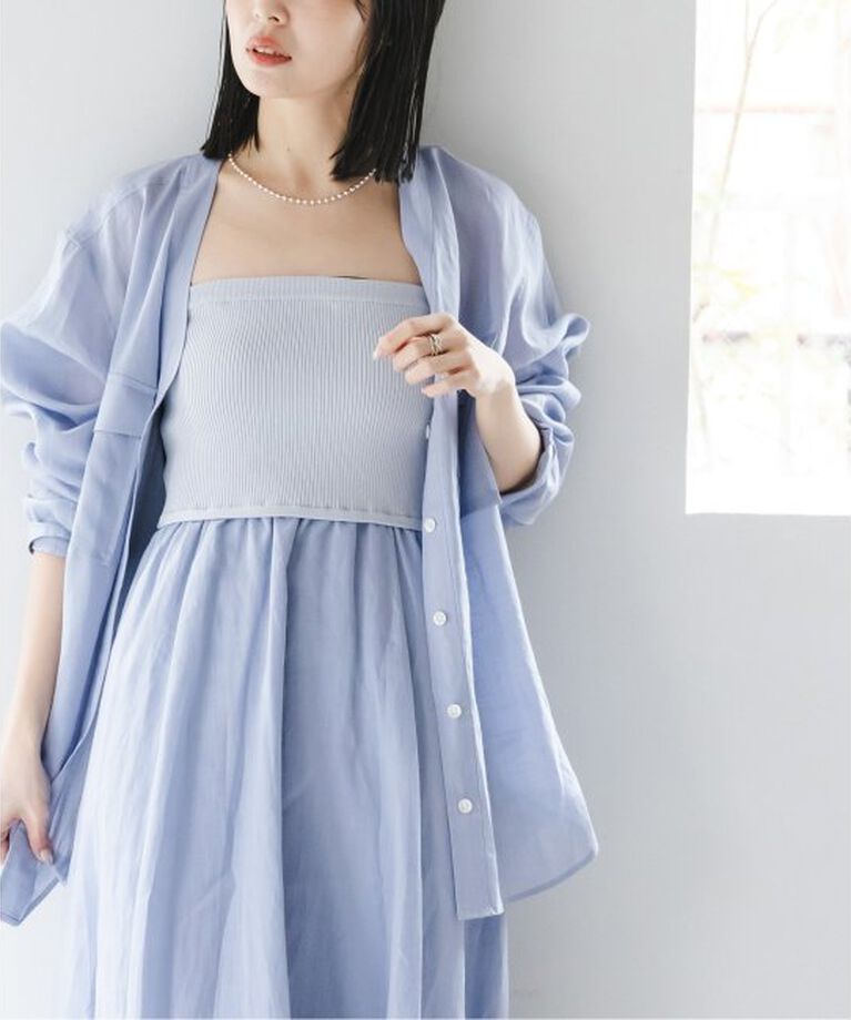 NOBLE「ラミーニットベアトップワンピース」|ワンピース|