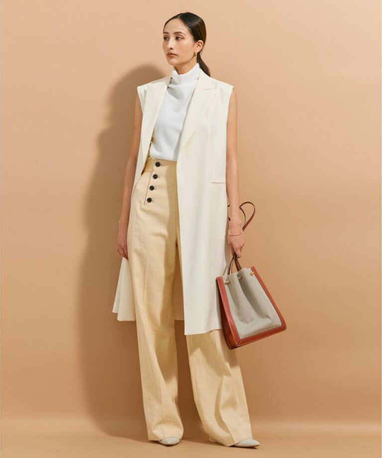 BEIGE,「【VERY NaVY 6月号掲載】 CAROLE / ロングテーラードジレ」|ベスト・ジレ|