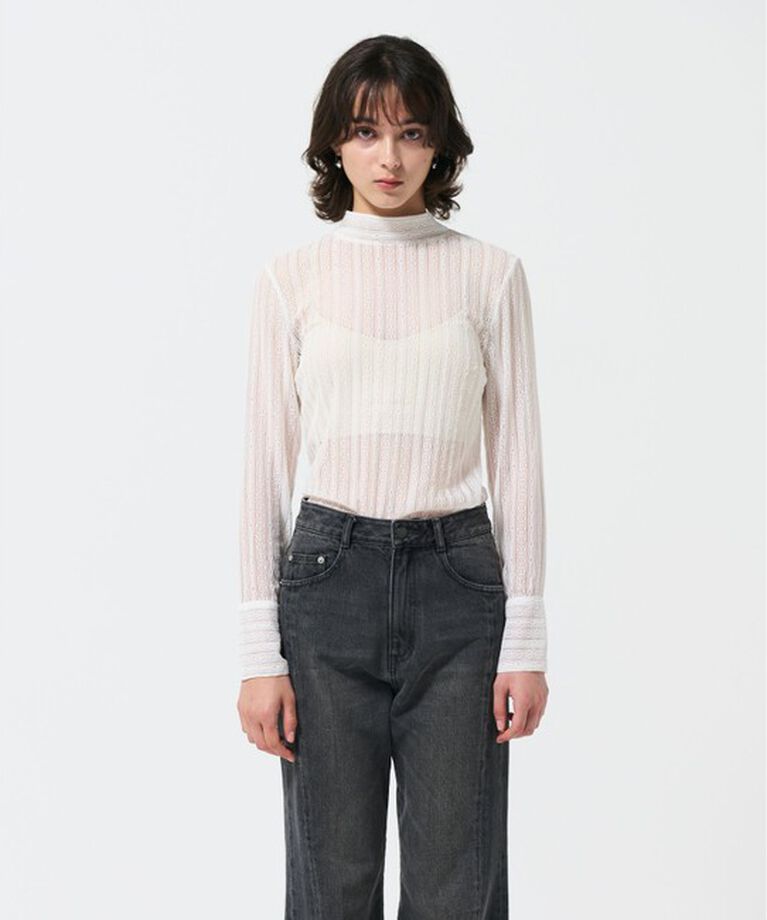 GRACE CONTINENTAL「ストレッチレーストップ」|Tシャツ・カットソー|