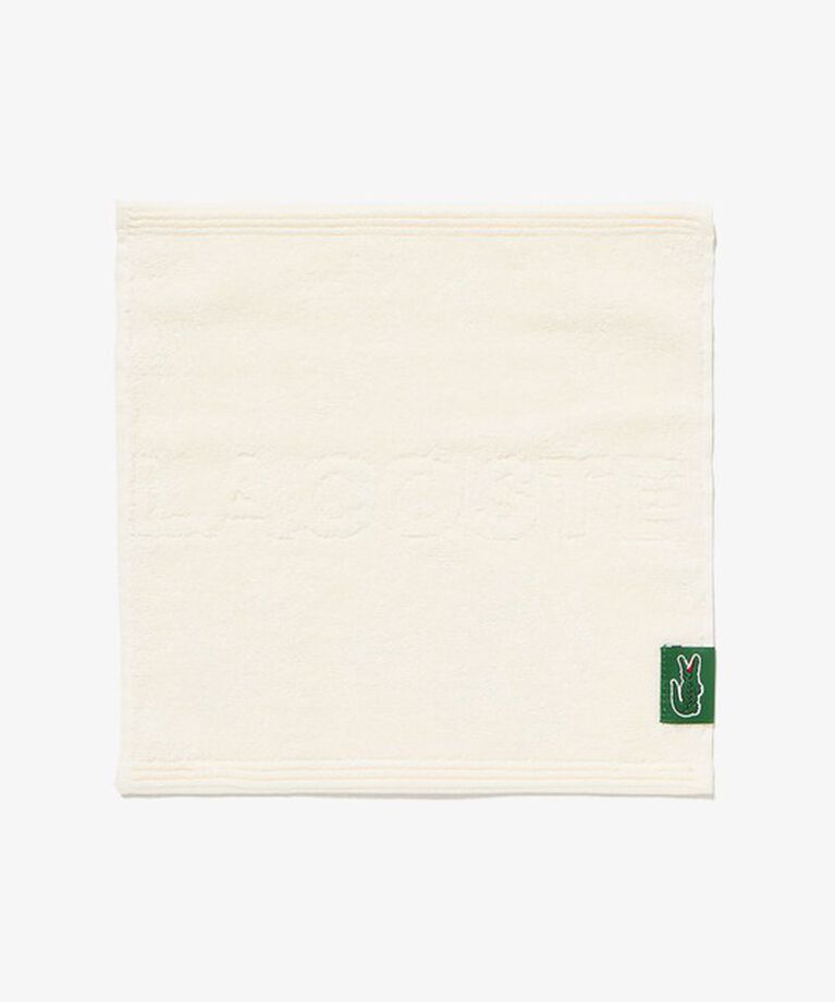 LACOSTE「ワントーンブランディングタオルハンカチ」|タオル|ホワイト
