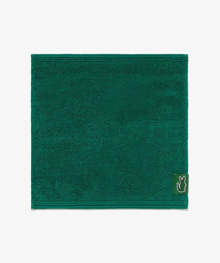 LACOSTE「ワントーンブランディングタオルハンカチ」|タオル|グリーン