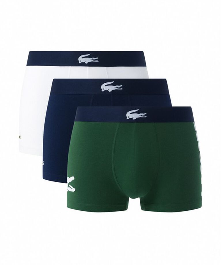 LACOSTE「３パックストレッチコットントランクボクサーショーツ / ボクサーパンツ」|インナー|グリーン