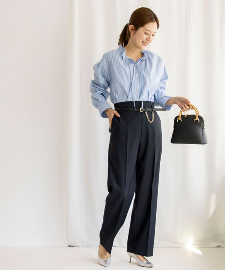 NOLLEY'S「《セットアップ対応》ウォッシャブル麻混セミワイドパンツ」|その他|