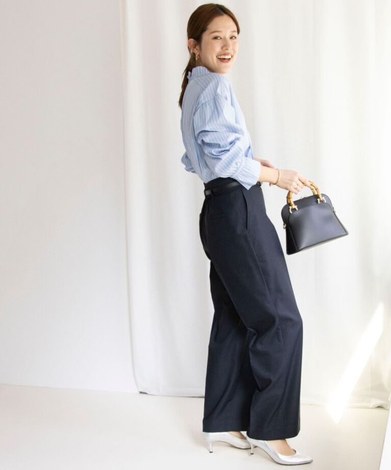 NOLLEY'S「《セットアップ対応》ウォッシャブル麻混セミワイドパンツ」|その他|