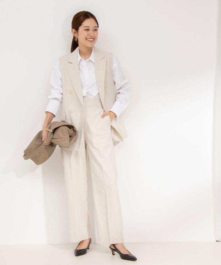 NOLLEY'S「《セットアップ対応》ウォッシャブル麻混セミワイドパンツ」|その他|