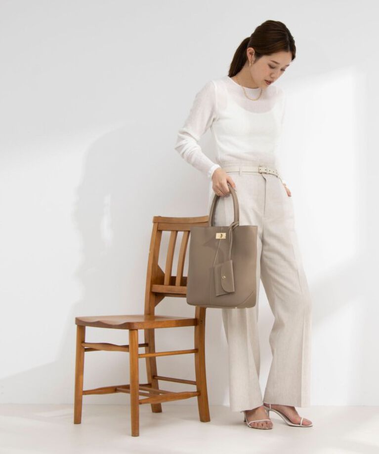 NOLLEY'S「《セットアップ対応》ウォッシャブル麻混セミワイドパンツ」|その他|