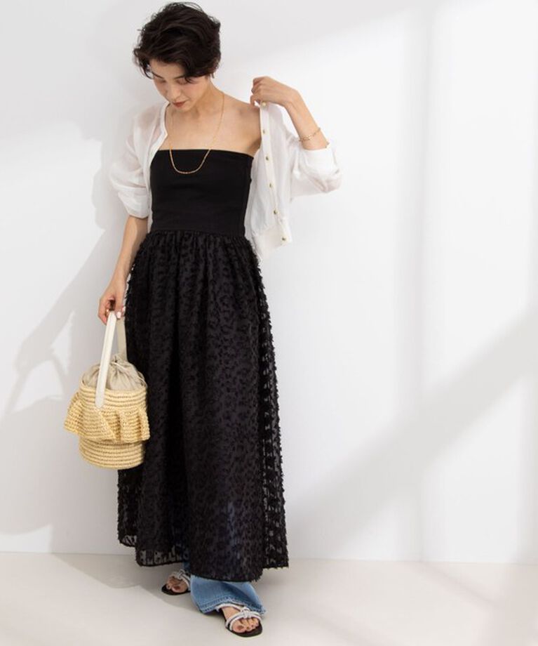 NOLLEY'S「2WAYカットジャガードドッキングワンピース」|ワンピース|