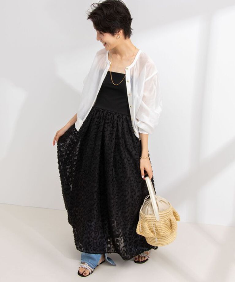 NOLLEY'S「2WAYカットジャガードドッキングワンピース」|ワンピース|