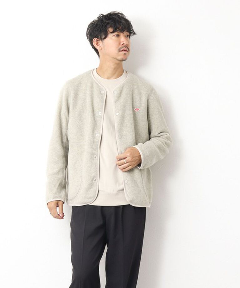 NOLLEY'S goodman「【DANTON/ダントン】フリースカラーレスジャケット 24AW」|ブルゾン・スタジャン|