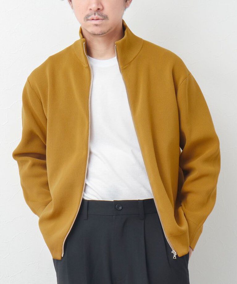 WORK ABOUT「【WORK ABOUT】ウォッシャブルドライバーズニット」|ニット・セーター|イエロー
