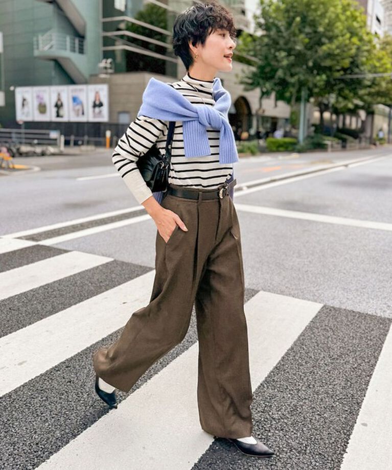 NOLLEY'S「ウォッシャブルウール調イージーワイドパンツ」|その他|