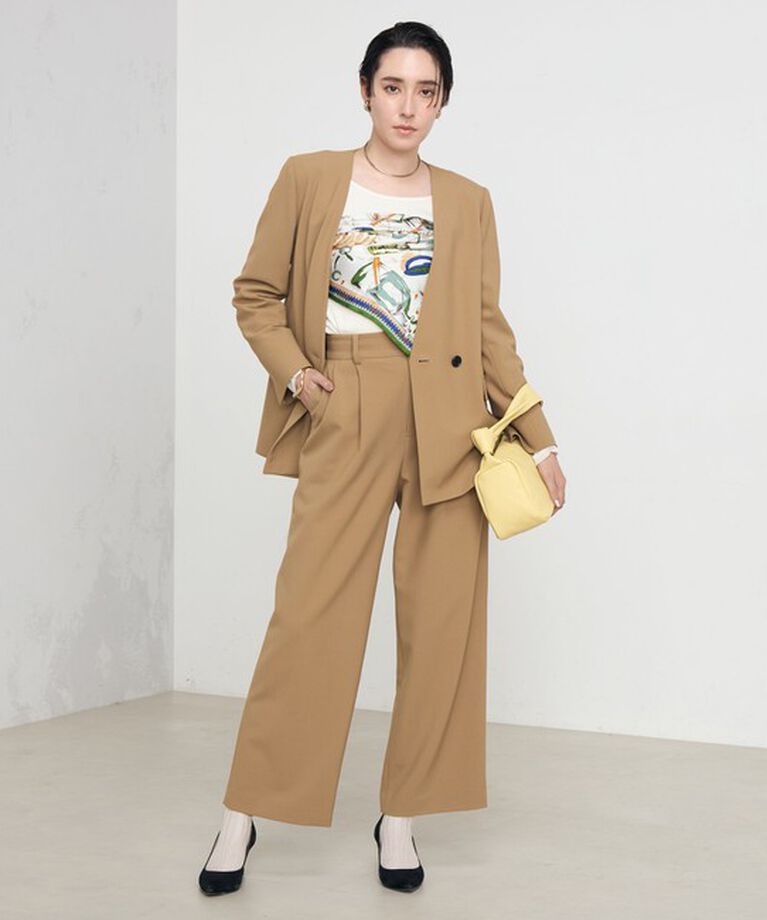 NOLLEY'S「《セットアップ対応》プレミアムストレッチ２タックワイドパンツ」|その他|