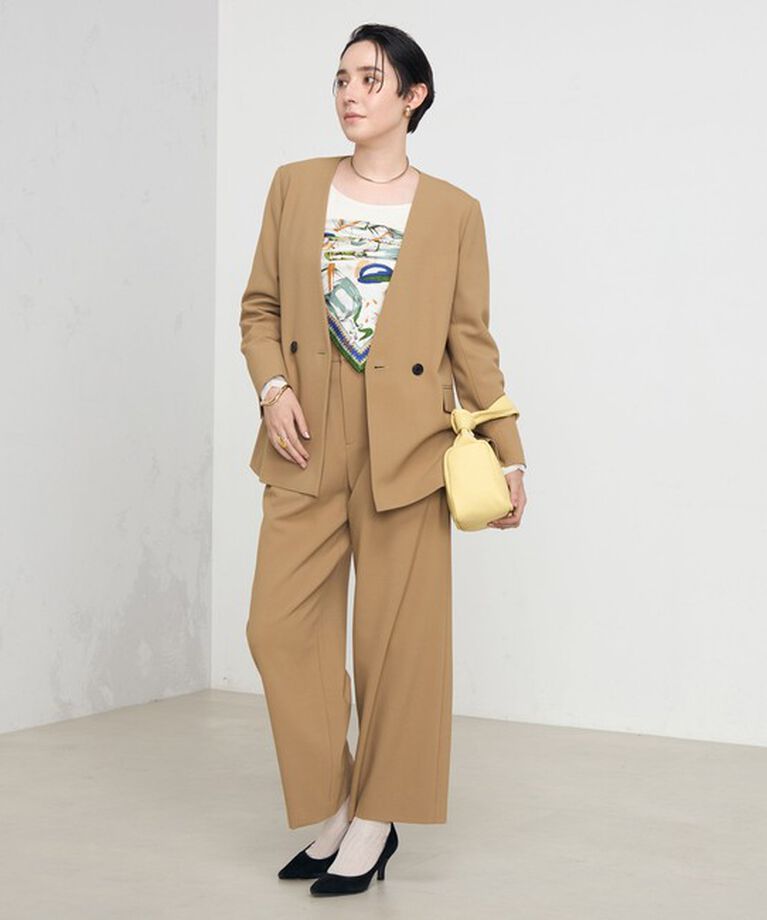NOLLEY'S「《セットアップ対応》プレミアムストレッチ２タックワイドパンツ」|その他|