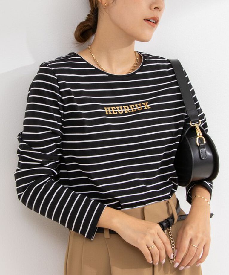 NOLLEY'S「ロゴプリント ロンT」|Tシャツ・カットソー|ブラック系その他3