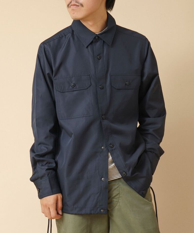 NOLLEY'S goodman「【TAION/タイオン】ノンダウン ミリタリー ロングスリーブシャツ 24AW」|シャツ・ブラウス|ネイビー