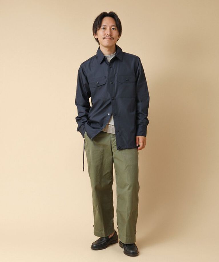 NOLLEY'S goodman「【TAION/タイオン】ノンダウン ミリタリー ロングスリーブシャツ 24AW」|シャツ・ブラウス|