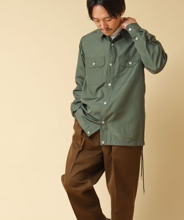 NOLLEY'S goodman「【TAION/タイオン】ノンダウン ミリタリー ロングスリーブシャツ 24AW」|シャツ・ブラウス|