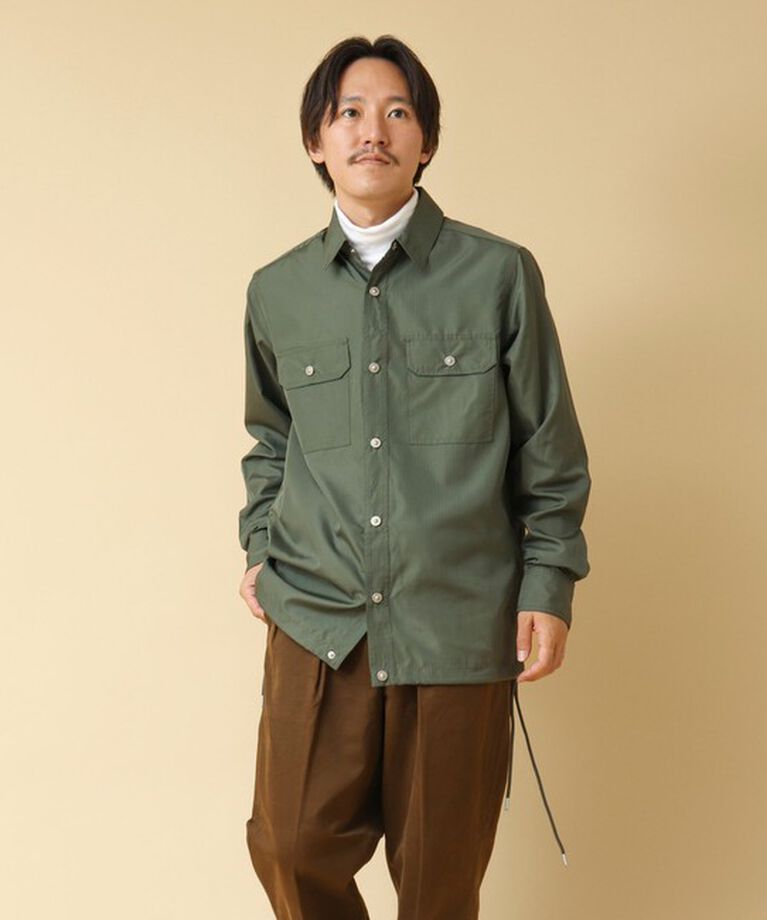 NOLLEY'S goodman「【TAION/タイオン】ノンダウン ミリタリー ロングスリーブシャツ 24AW」|シャツ・ブラウス|