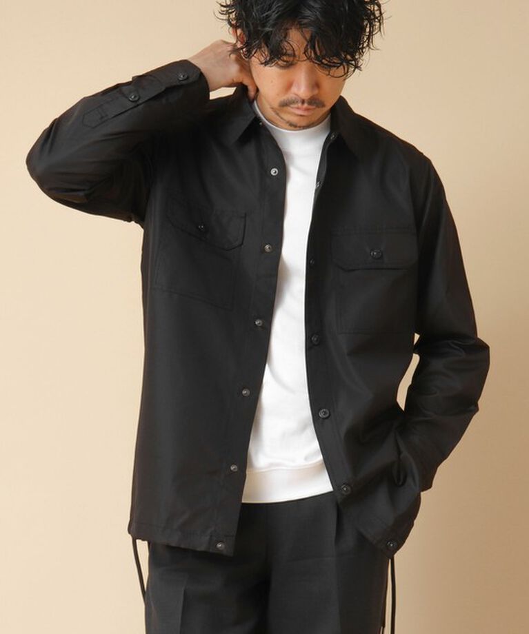 NOLLEY'S goodman「【TAION/タイオン】ノンダウン ミリタリー ロングスリーブシャツ 24AW」|シャツ・ブラウス|ブラック