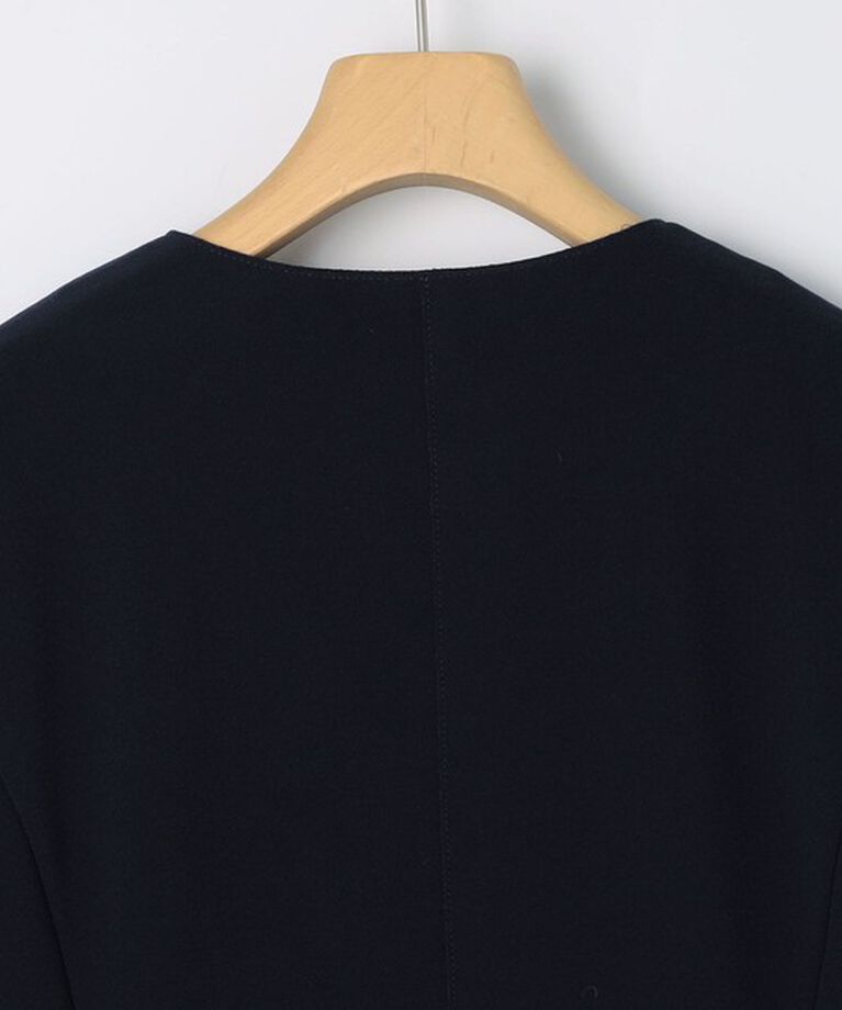NOLLEY'S sophi「《セットアップ対応》ウォッシャブルボンディングジョーゼットノーカラージャケット」|ノーカラージャケット|