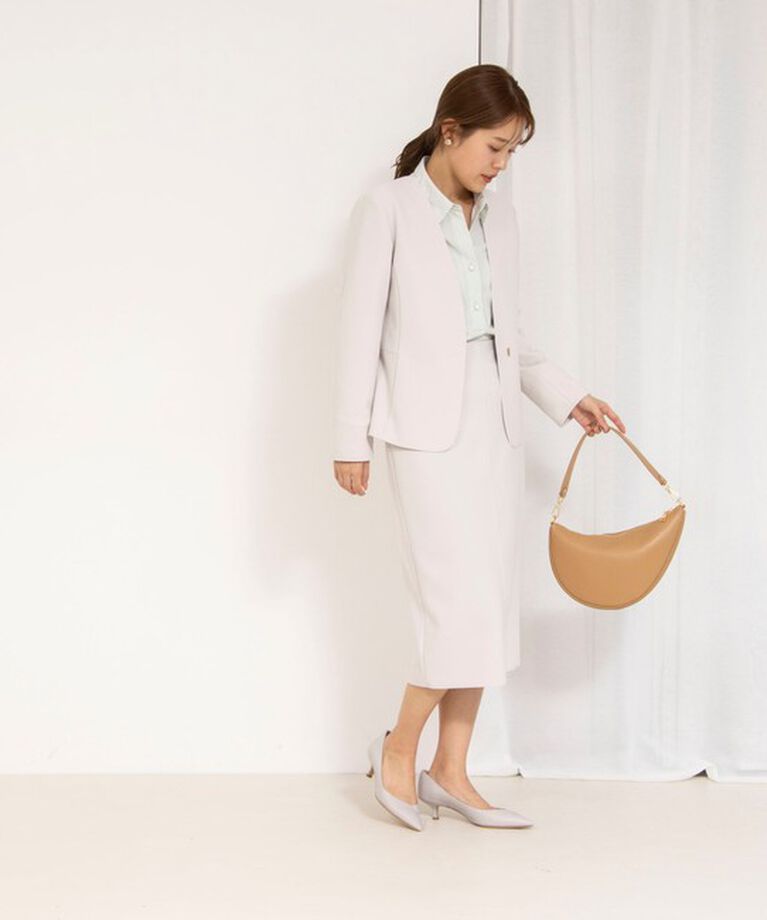 NOLLEY'S sophi「《セットアップ対応》ウォッシャブルボンディングジョーゼットノーカラージャケット」|ノーカラージャケット|
