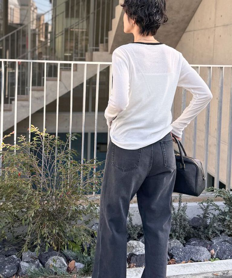 NOLLEY'S sophi「シアー配色トリミングロンT」|Tシャツ・カットソー|