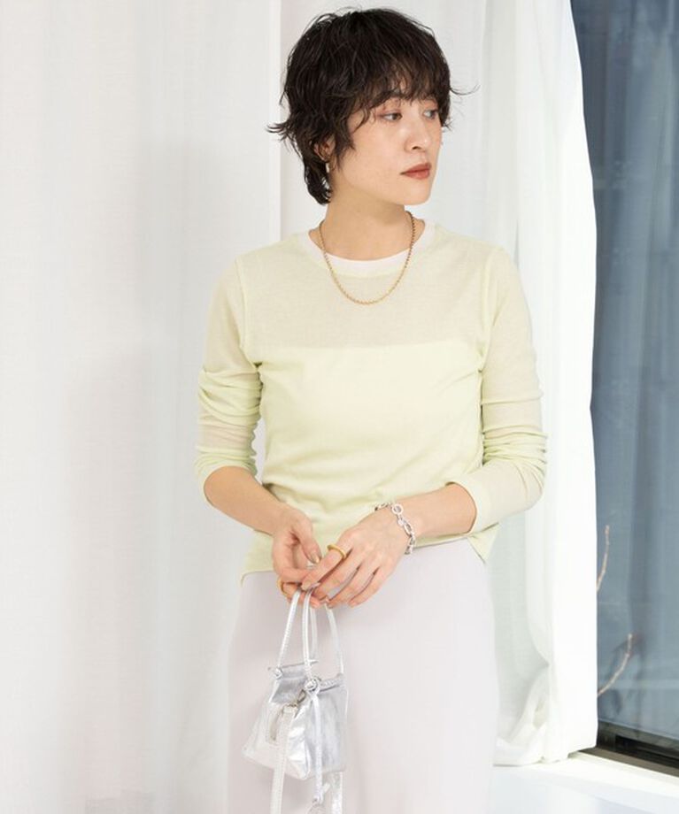 NOLLEY'S sophi「シアー配色トリミングロンT」|Tシャツ・カットソー|