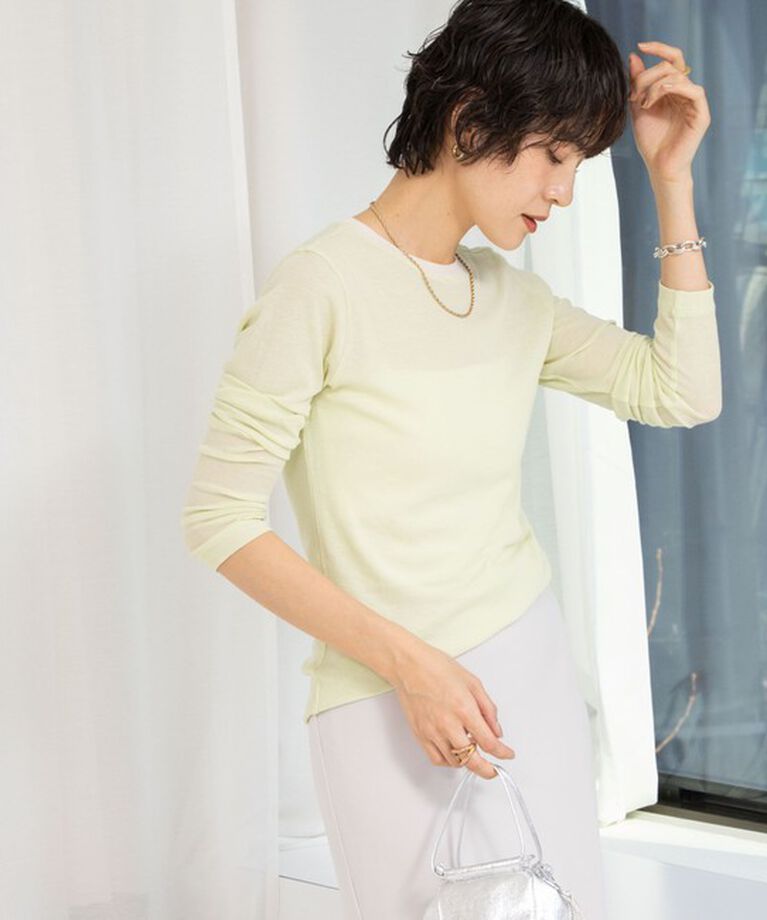 NOLLEY'S sophi「シアー配色トリミングロンT」|Tシャツ・カットソー|