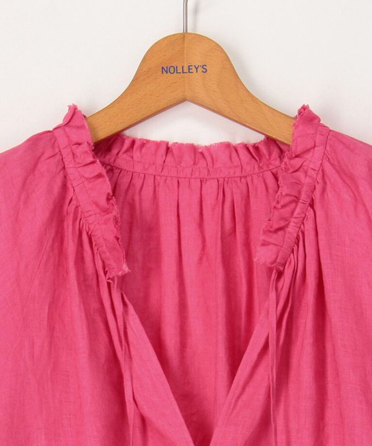 NOLLEY'S「《セットアップ対応》リネンフリル衿ブラウス」|シャツ・ブラウス|